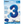 Load image into Gallery viewer, 34" Blue Number 3 Shaped Foil Balloon (Non Inflated)