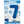 Load image into Gallery viewer, 34" Blue Number 7 Shaped Foil Balloon (Non Inflated)
