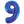Load image into Gallery viewer, Blue Number 9 Shaped Foil Balloon (34"")