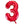 Load image into Gallery viewer, Red Number 3 Shaped Foil Balloon (34"")