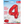 Load image into Gallery viewer, Red Number 4 Shaped Foil Balloon (34&quot;&quot;)
