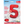 Load image into Gallery viewer, Red Number 5 Shaped Foil Balloon (34"")