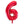 Load image into Gallery viewer, Red Number 6 Shaped Foil Balloon (34"" )