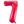 Load image into Gallery viewer, Red Number 7 Shaped Foil Balloon 34""
