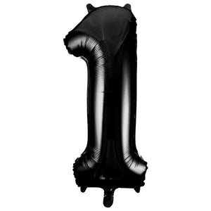 Black Number 1 Shaped Foil Balloon (34"")