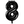 Load image into Gallery viewer, Black Number 8 Shaped Foil Balloon (34"")