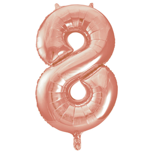 Rose Gold Number 8 Shaped Foil Balloon (34"")