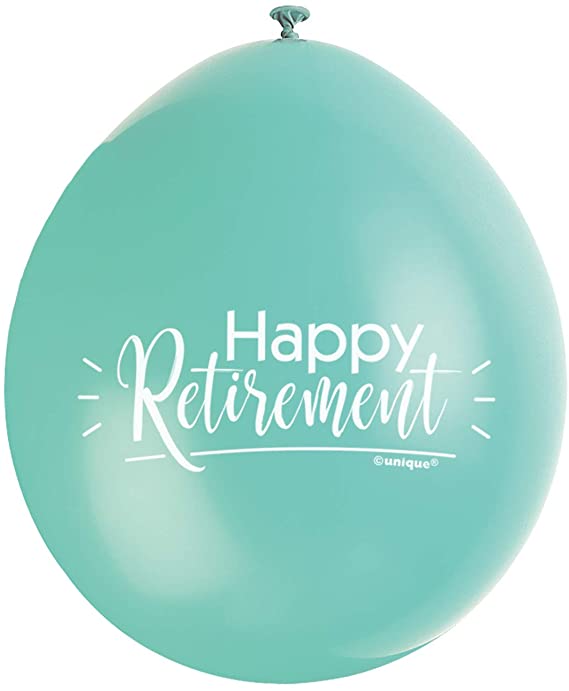 Happy Retirement 9"" Latex Balloons (10 Pack)