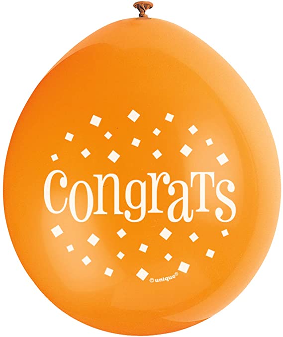 Congrats 9" Latex Balloons (10 Pack)