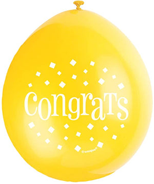 Congrats 9" Latex Balloons (10 Pack)