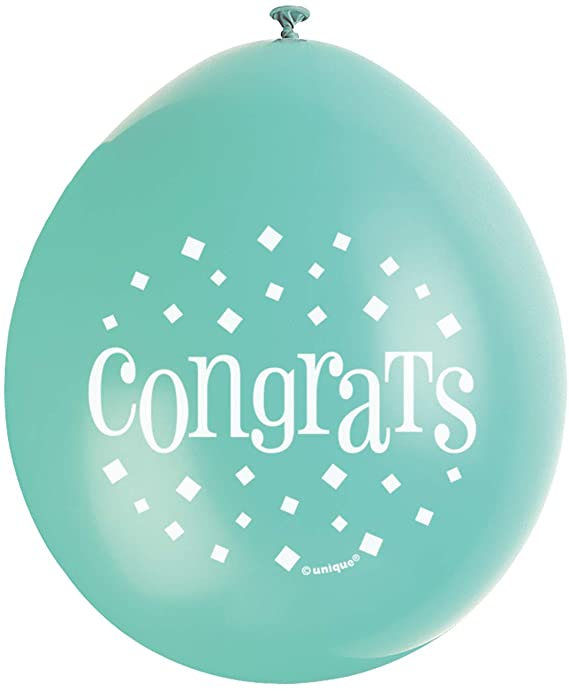 Congrats 9" Latex Balloons (10 Pack)