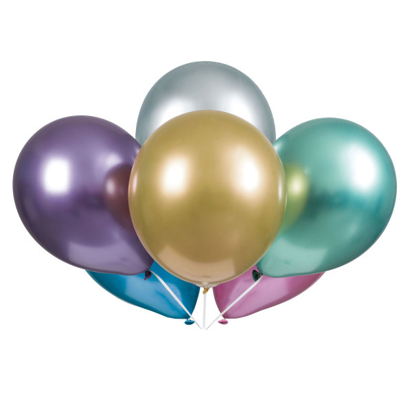 Solid Color Platinum 11" Latex Balloons - Assorted (6 Pack)