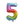 Load image into Gallery viewer, Rainbow Number 5 Shaped Foil Balloon (34"")