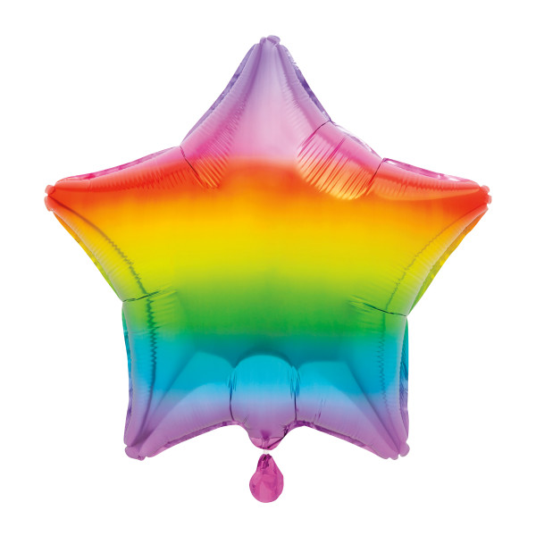 Gradient Rainbow Star Foil Balloon (18"")