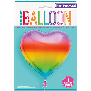 Gradient Rainbow Heart Foil Balloon (18"")