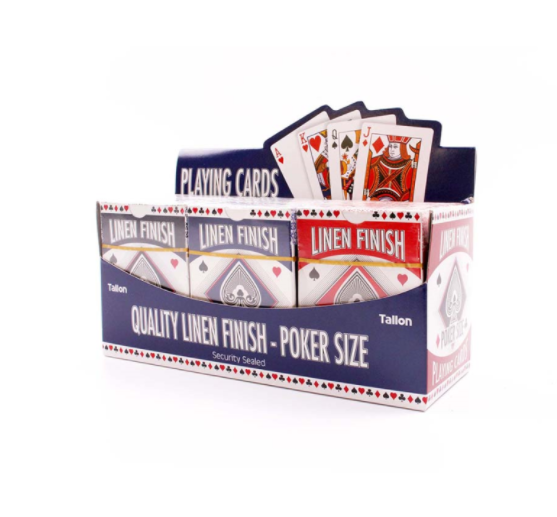 Linen Poker Size Playing Card