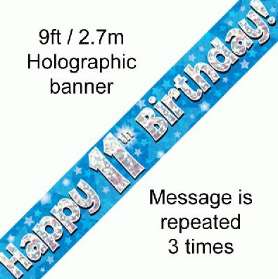 11th Birthday Blue