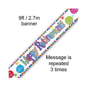 Banner Happy Retirement (9ft)