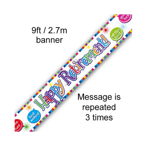 Banner Happy Retirement (9ft)