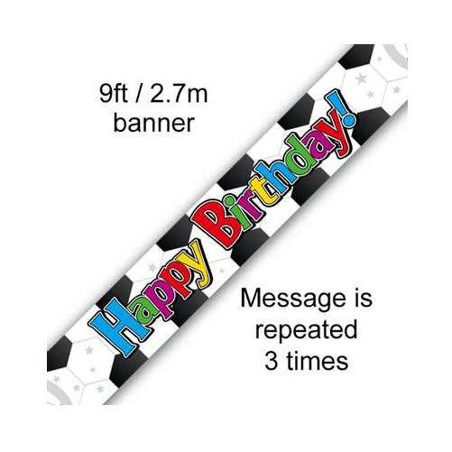 Banner Football Birthday (9ft)
