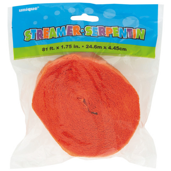 Orange Crepe Streamer (81 ft)