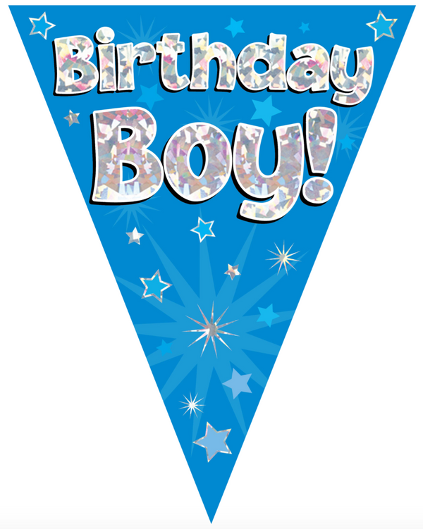 Party Bunting Birthday Boy Blue 11 flags (3.9m)