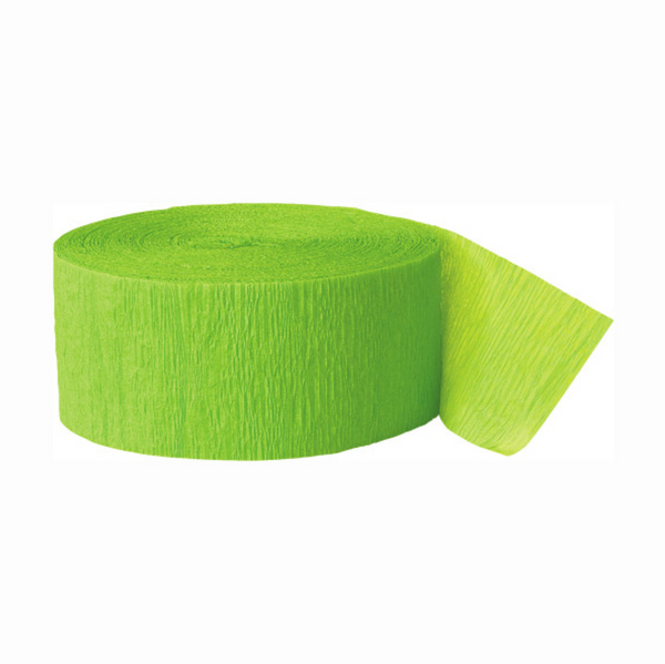 Lime Green Crepe Streamer (81 ft)