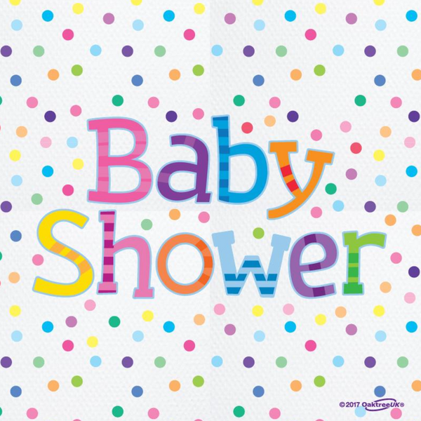 Baby Shower Elephants 33cm x 33cm 3-ply Napkins (16 Pack)