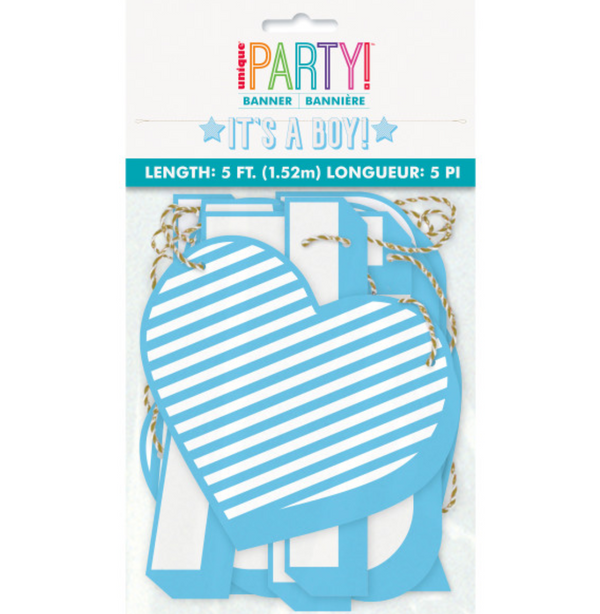 Blue "It's a Boy" Letter Banner