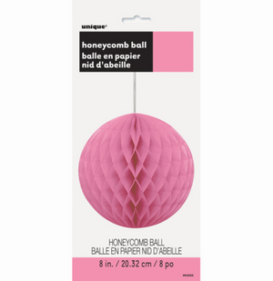 Hot Pink Solid 8" Honeycomb Ball