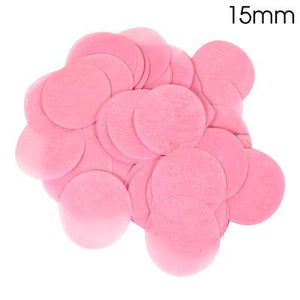 Tissue Paper Confetti Flame Retardant Round  Light Pink (15mm x 14g)