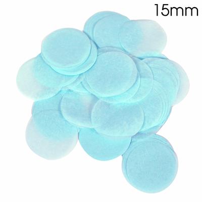 Tissue Paper Confetti Flame Retardant Round Light Blue (15mm x 14g)