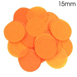 Tissue Paper Confetti Flame Retardant Round  Orange (15mm x 14g)