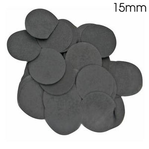 Tissue Paper Confetti Flame Retardant Round Black (15mm x 14g)