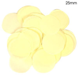 Tissue Paper Confetti Flame Retardant Round  Ivory (25mm x 14g)
