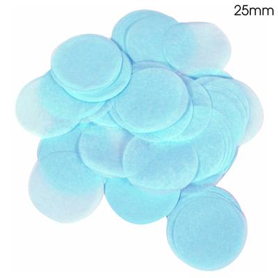 Tissue Paper Confetti Flame Retardant Round  Light Blue (25mm x 14g)