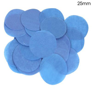 Tissue Paper Confetti Flame Retardant Round Blue (25mm x 14g )
