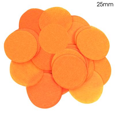 Tissue Paper Confetti Flame Retardant Round Orange (25mm x 14g )