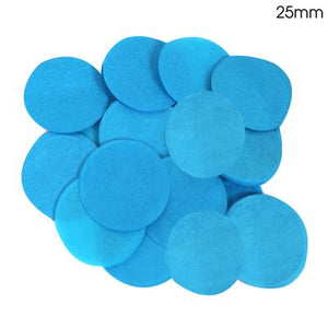 Tissue Paper Confetti Flame Retardant Round Turquoise (25mm x 14g)