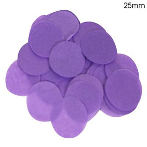 Tissue Paper Confetti Flame Retardant Round Purple (25mm x 14g )