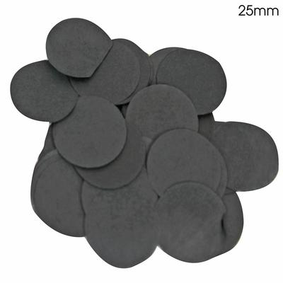 Tissue Paper Confetti Flame Retardant Round Black (25mm x 14g )