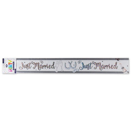 Just married banner holo