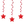 Load image into Gallery viewer, Ruby Red Solid Hanging Swirl Decorations 26" (3 Pack)