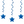 Load image into Gallery viewer, Royal Blue Solid Hanging Swirl Decorations Stars 26" (3 pack)