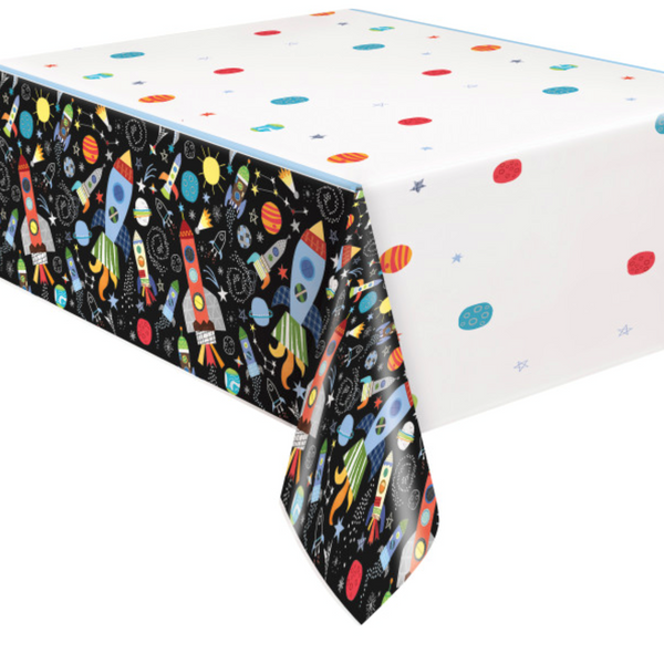 Outer Space Rectangular Plastic Table Cover (54"x84")