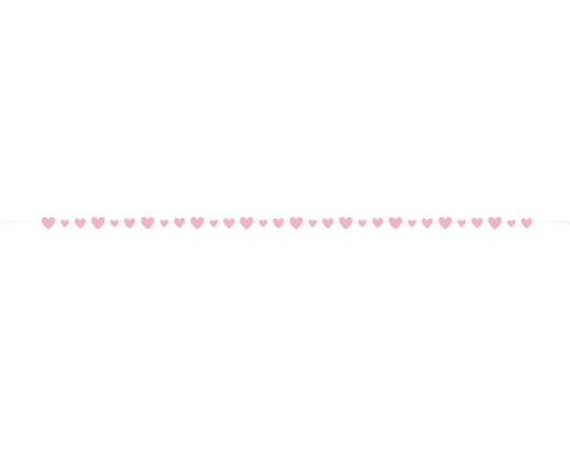 Pink Hearts Baby Shower Cut Out Garland (9 ft)