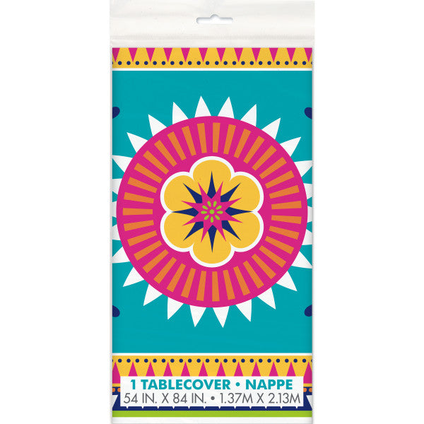 Boho Fiesta Rectangular Plastic Table Cover - ( 54" x 84")