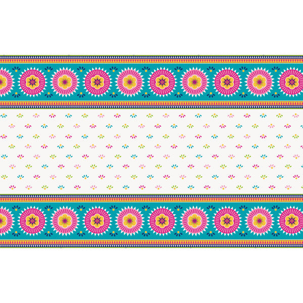 Boho Fiesta Rectangular Plastic Table Cover - ( 54" x 84")