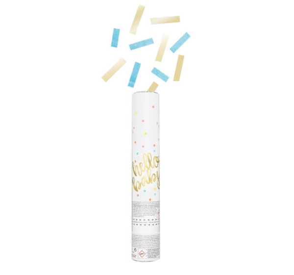 "Hello Baby" Blue Confetti Cannon (BOY)