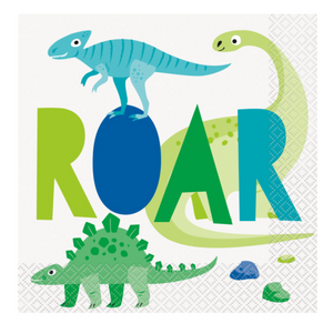 Blue & Green Dinosaur Luncheon Napkins (16 Pack)